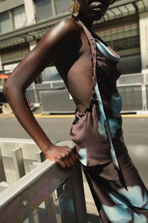 FLORAL PRINT SATIN TOP