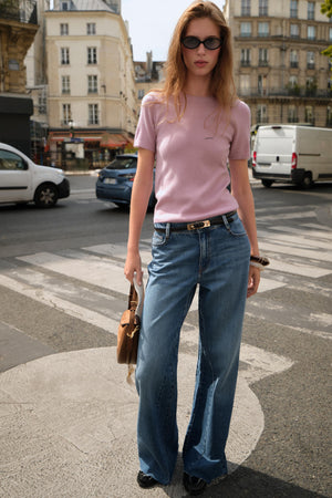 SOFT-TOUCH SHORT SLEEVE KNIT TOP