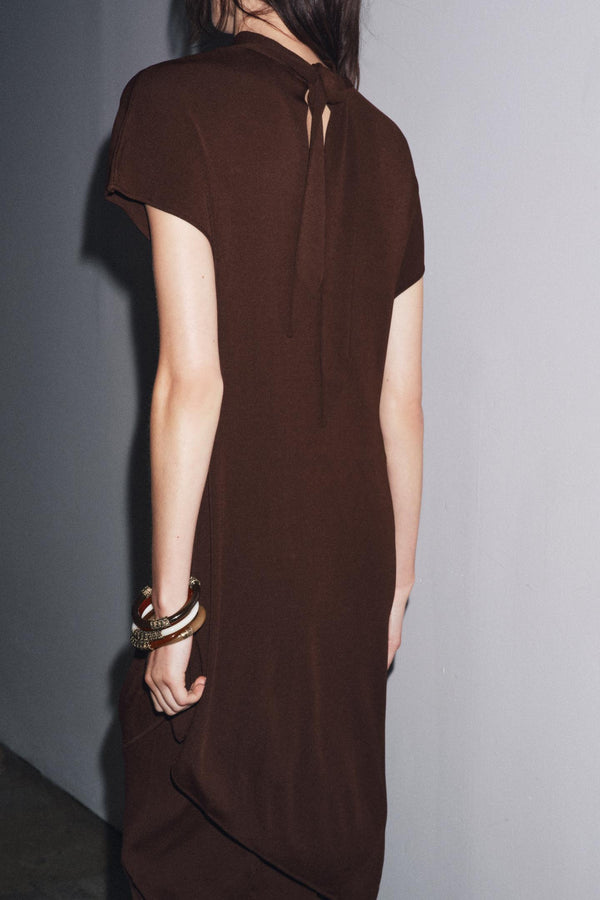 MIDI TUNIC DRESS WITH BOW