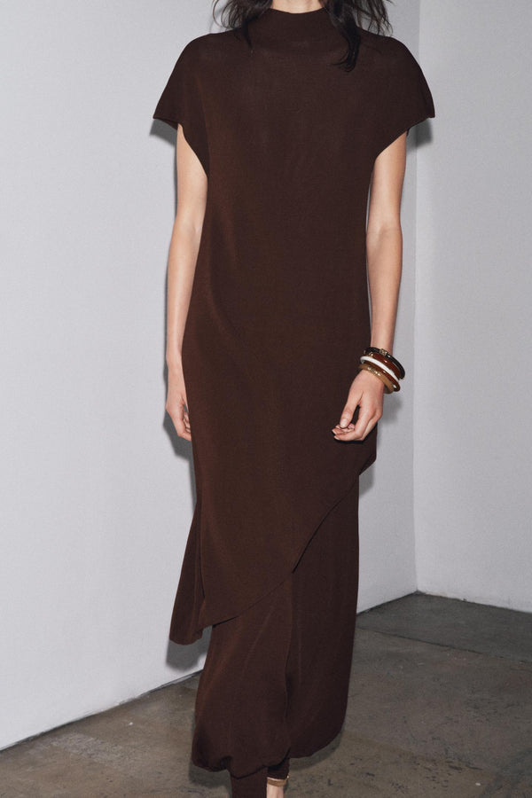 MIDI TUNIC DRESS WITH BOW