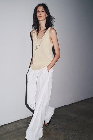 RIBBED KNIT TOP WITH BOW