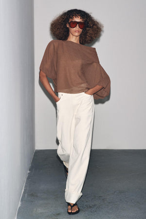 PLAIN KNIT LAYERED TOP