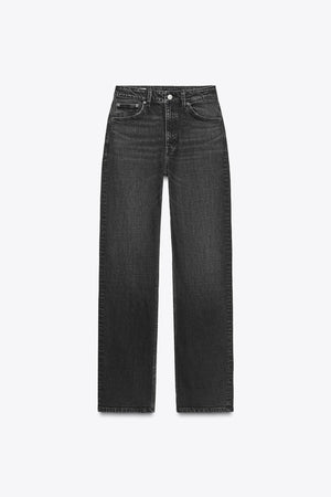 HIGH-WAIST STRAIGHT LEG JEANS