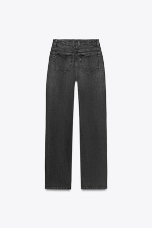 HIGH-WAIST STRAIGHT LEG JEANS