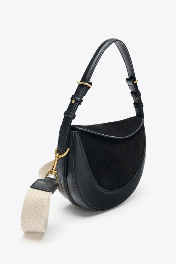 LEATHER FLAP CROSSBODY BAG
