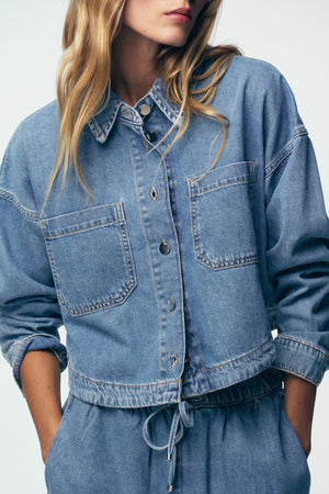 SHORT DENIM SHIRT