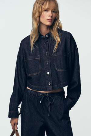 SHORT DENIM SHIRT